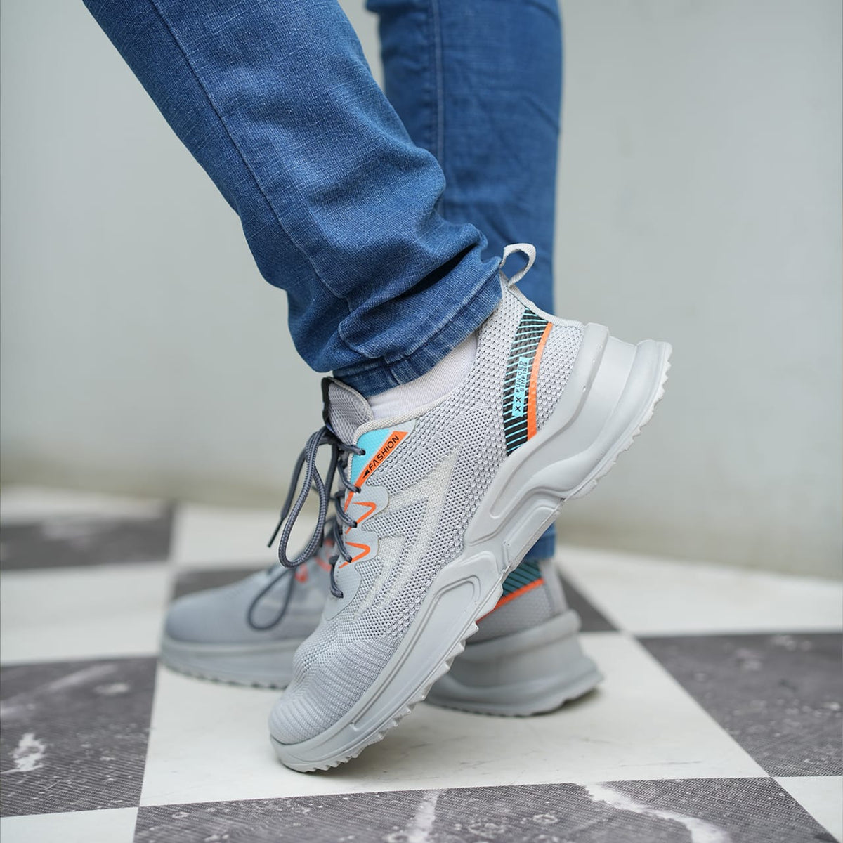 LUC 01 Grey & Sky blue