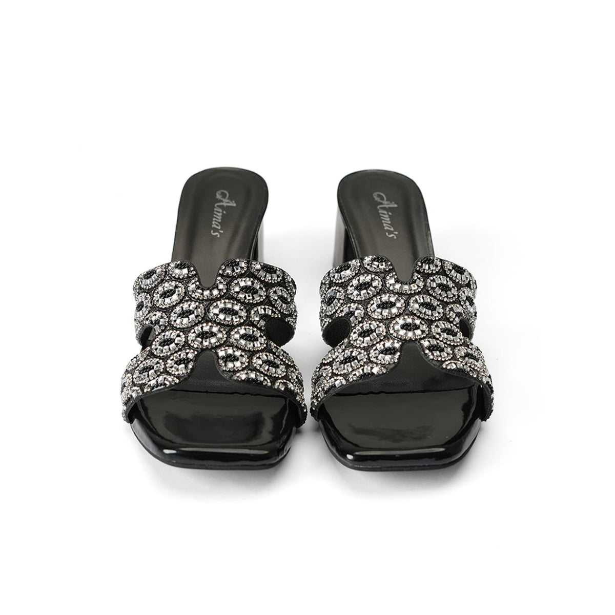 Xiamin Black fancy heels