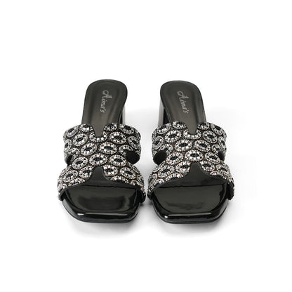 Xiamin Black fancy heels