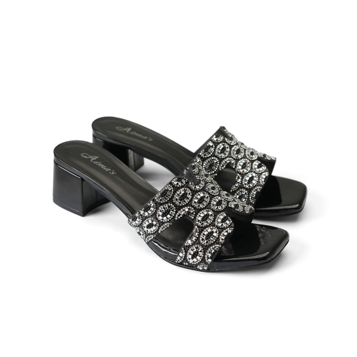 Xiamin Black fancy heels