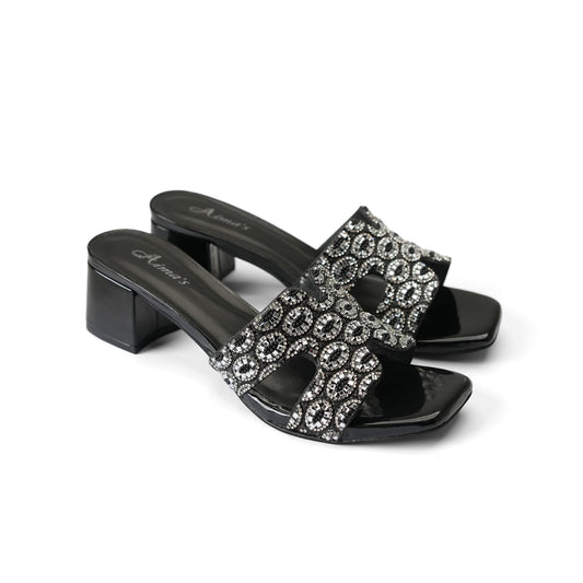 Xiamin Black fancy heels